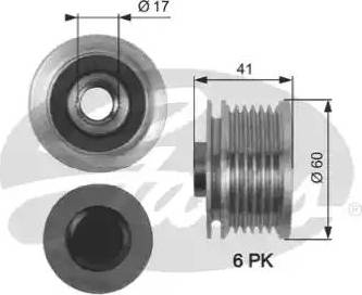 Gates OAP7147 - Шкив генератора, муфта autospares.lv