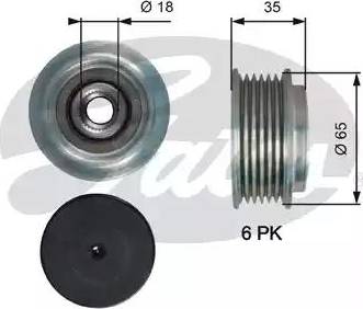 Gates OAP7217 - Шкив генератора, муфта autospares.lv