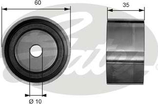 Gates T41040 - Направляющий ролик, зубчатый ремень ГРМ autospares.lv