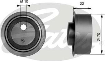 Gates T41041 - Натяжной ролик, зубчатый ремень ГРМ autospares.lv