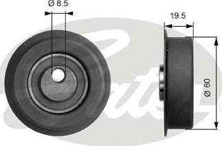 Gates T41053 - Натяжной ролик, зубчатый ремень ГРМ autospares.lv