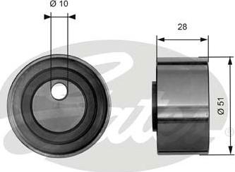 Gates T41065 - Натяжной ролик, зубчатый ремень ГРМ autospares.lv