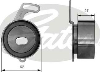 Gates T41014 - Натяжной ролик, зубчатый ремень ГРМ autospares.lv