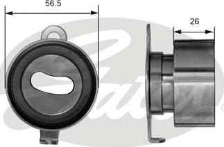 Gates T41011 - Натяжной ролик, зубчатый ремень ГРМ autospares.lv