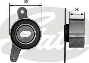 Gates T41012 - Натяжной ролик, зубчатый ремень ГРМ autospares.lv