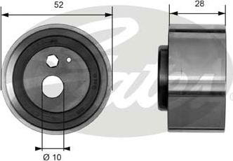 Gates T41032 - Натяжной ролик, зубчатый ремень ГРМ autospares.lv