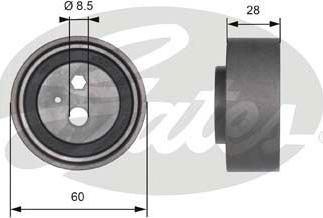 Gates T41192 - Натяжной ролик, зубчатый ремень ГРМ autospares.lv