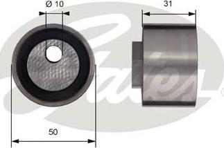 Gates T41158 - Натяжной ролик, зубчатый ремень ГРМ autospares.lv