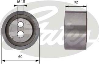 Gates T41166 - Натяжной ролик, зубчатый ремень ГРМ autospares.lv