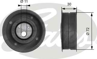 Gates T41107 - Натяжной ролик, зубчатый ремень ГРМ autospares.lv