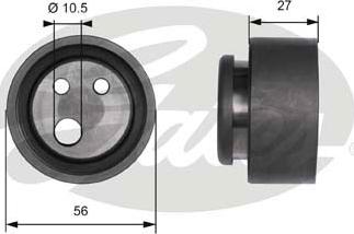 Gates T41116 - Натяжной ролик, зубчатый ремень ГРМ autospares.lv