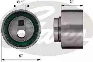 Gates T41134 - Натяжной ролик, зубчатый ремень ГРМ autospares.lv