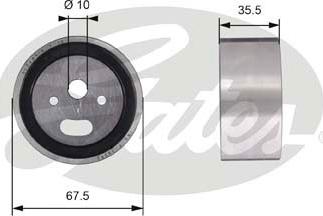 Gates T41128 - Натяжной ролик, зубчатый ремень ГРМ autospares.lv