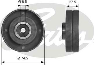 Gates T41174 - Направляющий ролик, зубчатый ремень ГРМ autospares.lv