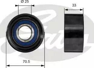 Gates T41176 - Направляющий ролик, зубчатый ремень ГРМ autospares.lv