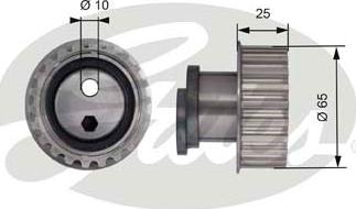 Gates T41171 - Натяжной ролик, зубчатый ремень ГРМ autospares.lv