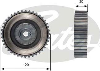 Gates T41255 - Направляющий ролик, зубчатый ремень ГРМ autospares.lv