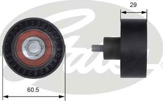 Gates T41233 - Направляющий ролик, зубчатый ремень ГРМ autospares.lv