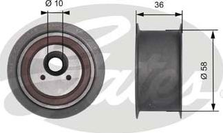 Gates T41228 - Направляющий ролик, зубчатый ремень ГРМ autospares.lv