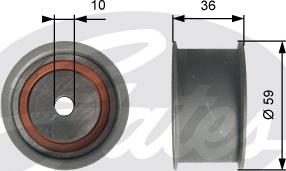 Gates T41227 - Направляющий ролик, зубчатый ремень ГРМ autospares.lv