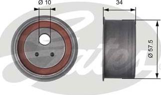 Gates T41271 - Натяжной ролик, зубчатый ремень ГРМ autospares.lv