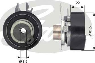 Gates T43061 - Натяжной ролик, зубчатый ремень ГРМ autospares.lv