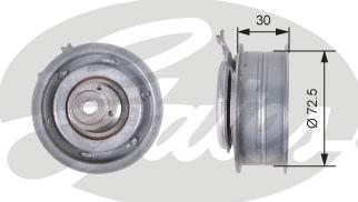 Gates T43010 - Натяжной ролик, зубчатый ремень ГРМ autospares.lv