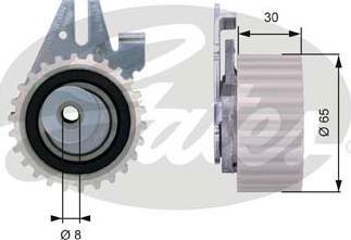 Gates T43024 - Натяжной ролик, зубчатый ремень ГРМ autospares.lv