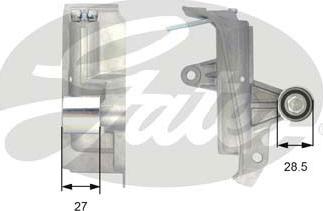 Gates T43028 - Успокоитель, зубчатый ремень autospares.lv