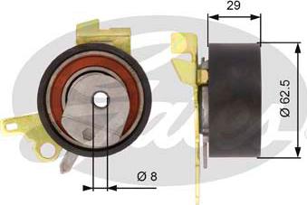 Gates T43022 - Натяжной ролик, зубчатый ремень ГРМ autospares.lv