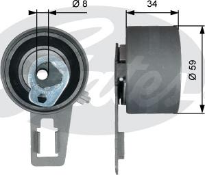Gates T43180 - Натяжной ролик, зубчатый ремень ГРМ autospares.lv