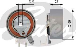 Gates T43139 - Натяжной ролик, зубчатый ремень ГРМ autospares.lv