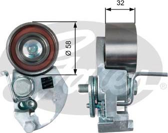 Gates T43133 - Натяжной ролик, зубчатый ремень ГРМ autospares.lv