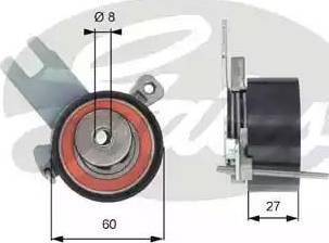 Gates T43172 - Натяжной ролик, зубчатый ремень ГРМ autospares.lv