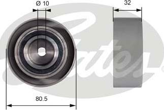 Gates T42095 - Направляющий ролик, зубчатый ремень ГРМ autospares.lv