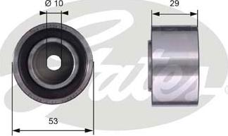 Gates T42059 - Направляющий ролик, зубчатый ремень ГРМ autospares.lv