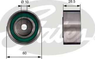 Gates T42015 - Направляющий ролик, зубчатый ремень ГРМ autospares.lv