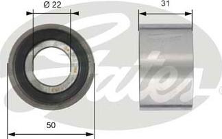 Gates T42087 - Направляющий ролик, зубчатый ремень ГРМ autospares.lv