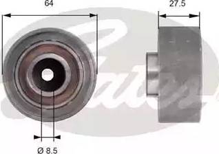 Gates T42157 - Направляющий ролик, зубчатый ремень ГРМ autospares.lv