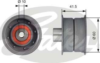 Gates T42106 - Направляющий ролик, зубчатый ремень ГРМ autospares.lv