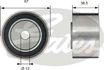 Gates T42173 - Направляющий ролик, зубчатый ремень ГРМ autospares.lv