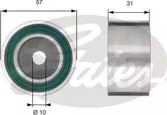 Gates T42200 - Направляющий ролик, зубчатый ремень ГРМ autospares.lv