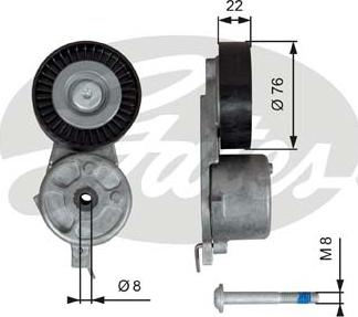 Gates T39141 - Натяжитель, поликлиновый ремень autospares.lv