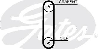 Gates T351HOB - Зубчатый ремень ГРМ autospares.lv