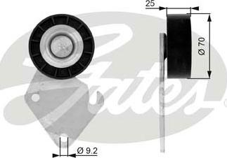 Gates T36068 - Ролик, поликлиновый ремень autospares.lv