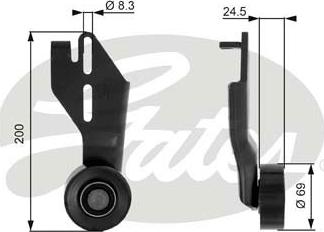 Gates T36063 - Ролик, поликлиновый ремень autospares.lv