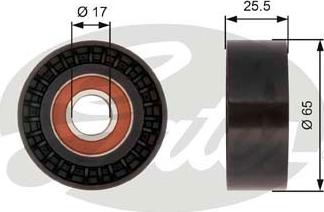 Gates T36394 - Ролик, поликлиновый ремень autospares.lv