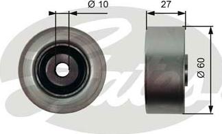 Gates T36392 - Ролик, поликлиновый ремень autospares.lv