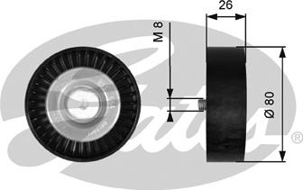 Gates T36367 - Ролик, поликлиновый ремень autospares.lv