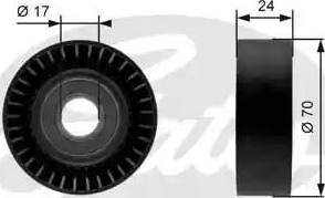 Gates T36215 - Ролик, поликлиновый ремень autospares.lv